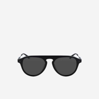 Lacoste Oval Acetate One Top Bridge Sunglasses - Brýle Pánské Černé | CZ-y4hRYZ